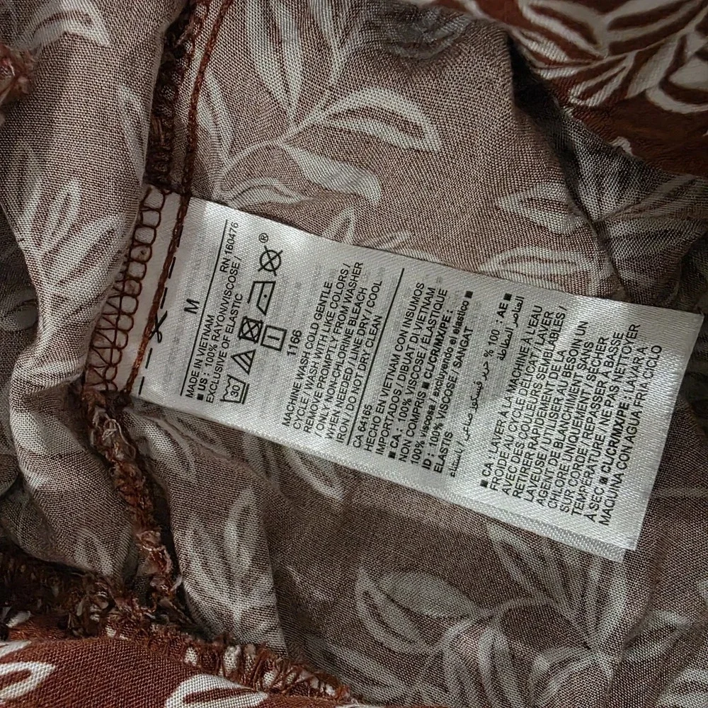 Old‎ Navy Womens Jumpsuit Medium Floral Burnt Orange Tropical Summer Vacation - Picture 9 of 9
